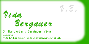 vida bergauer business card